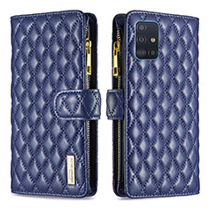 Handytasche Stand Schutzhülle Flip Leder Hülle B12F für Samsung Galaxy M40S Blau