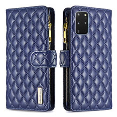 Handytasche Stand Schutzhülle Flip Leder Hülle B12F für Samsung Galaxy S20 Plus Blau