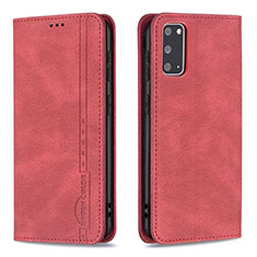 Handytasche Stand Schutzhülle Flip Leder Hülle B15F für Samsung Galaxy S20 5G Rot