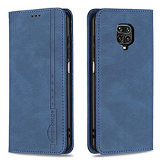 Handytasche Stand Schutzhülle Flip Leder Hülle B15F für Xiaomi Redmi Note 9 Pro Blau