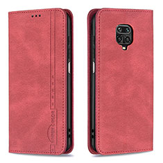 Handytasche Stand Schutzhülle Flip Leder Hülle B15F für Xiaomi Redmi Note 9 Pro Rot