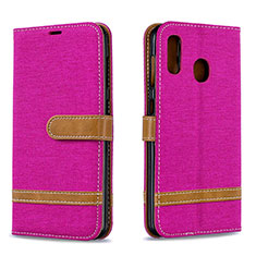 Handytasche Stand Schutzhülle Flip Leder Hülle B16F für Samsung Galaxy A20 Pink