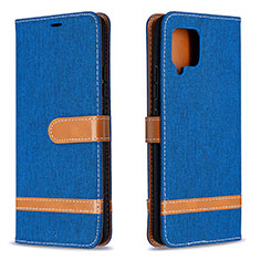 Handytasche Stand Schutzhülle Flip Leder Hülle B16F für Samsung Galaxy A42 5G Blau