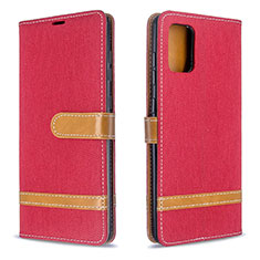 Handytasche Stand Schutzhülle Flip Leder Hülle B16F für Samsung Galaxy A71 4G A715 Rot