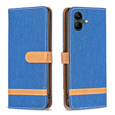 Handytasche Stand Schutzhülle Flip Leder Hülle B16F für Samsung Galaxy F04 Blau