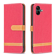 Handytasche Stand Schutzhülle Flip Leder Hülle B16F für Samsung Galaxy F04 Rot