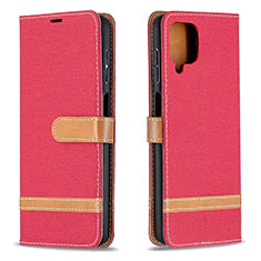 Handytasche Stand Schutzhülle Flip Leder Hülle B16F für Samsung Galaxy M12 Rot