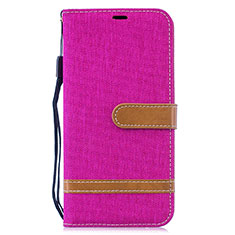 Handytasche Stand Schutzhülle Flip Leder Hülle B16F für Samsung Galaxy M20 Pink