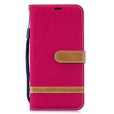 Handytasche Stand Schutzhülle Flip Leder Hülle B16F für Samsung Galaxy M20 Rot