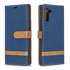 Handytasche Stand Schutzhülle Flip Leder Hülle B16F für Samsung Galaxy Note 10 5G Königs Blau