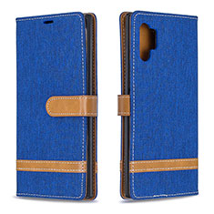 Handytasche Stand Schutzhülle Flip Leder Hülle B16F für Samsung Galaxy Note 10 Plus 5G Blau