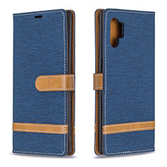 Handytasche Stand Schutzhülle Flip Leder Hülle B16F für Samsung Galaxy Note 10 Plus 5G Königs Blau
