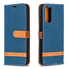 Handytasche Stand Schutzhülle Flip Leder Hülle B16F für Samsung Galaxy S20 Lite 5G Königs Blau