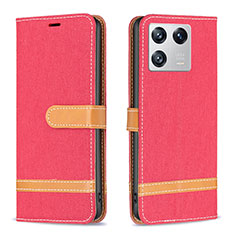 Handytasche Stand Schutzhülle Flip Leder Hülle B16F für Xiaomi Mi 13 5G Rot