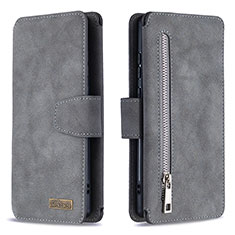 Handytasche Stand Schutzhülle Flip Leder Hülle B18F für Samsung Galaxy Note 20 5G Grau