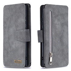 Handytasche Stand Schutzhülle Flip Leder Hülle B18F für Samsung Galaxy Note 20 Ultra 5G Grau