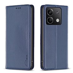 Handytasche Stand Schutzhülle Flip Leder Hülle B22F für Xiaomi Redmi Note 13 5G Blau