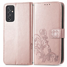Handytasche Stand Schutzhülle Flip Leder Hülle Blumen für Samsung Galaxy A05s Rosa