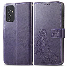 Handytasche Stand Schutzhülle Flip Leder Hülle Blumen für Samsung Galaxy A25 5G Violett