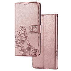 Handytasche Stand Schutzhülle Flip Leder Hülle Blumen für Samsung Galaxy Note 20 5G Rosa
