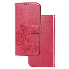 Handytasche Stand Schutzhülle Flip Leder Hülle Blumen für Samsung Galaxy Note 20 Ultra 5G Rot