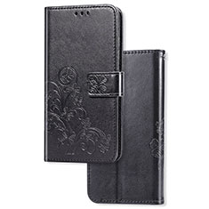 Handytasche Stand Schutzhülle Flip Leder Hülle Blumen für Samsung Galaxy S20 Ultra 5G Schwarz