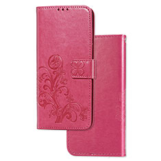 Handytasche Stand Schutzhülle Flip Leder Hülle Blumen für Sony Xperia 1 II Rot