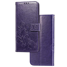 Handytasche Stand Schutzhülle Flip Leder Hülle Blumen für Sony Xperia 5 Violett