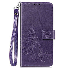 Handytasche Stand Schutzhülle Flip Leder Hülle Blumen für Sony Xperia 8 Lite Violett