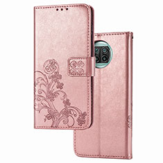 Handytasche Stand Schutzhülle Flip Leder Hülle Blumen für Xiaomi Mi 10T Lite 5G Rosa