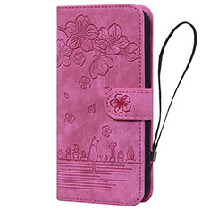 Handytasche Stand Schutzhülle Flip Leder Hülle Blumen HF2 für Huawei Honor 90 5G Pink