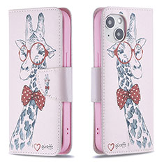 Handytasche Stand Schutzhülle Flip Leder Hülle Blumen L01 für Apple iPhone 13 Mini Rosa