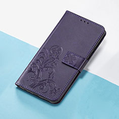 Handytasche Stand Schutzhülle Flip Leder Hülle Blumen S03D für Huawei Honor X10 Max 5G Violett