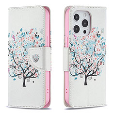 Handytasche Stand Schutzhülle Flip Leder Hülle Blumen Z02 für Apple iPhone 15 Pro Max Plusfarbig
