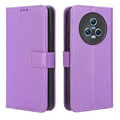 Handytasche Stand Schutzhülle Flip Leder Hülle BY1 für Huawei Honor Magic5 5G Violett