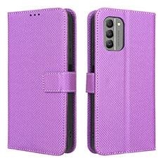 Handytasche Stand Schutzhülle Flip Leder Hülle BY1 für Nokia G400 5G Violett