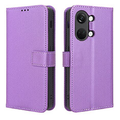 Handytasche Stand Schutzhülle Flip Leder Hülle BY1 für OnePlus Ace 2V 5G Violett