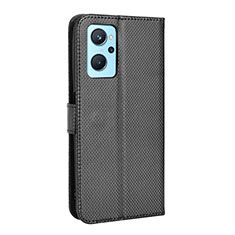 Handytasche Stand Schutzhülle Flip Leder Hülle BY1 für Oppo A96 4G Schwarz