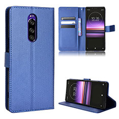 Handytasche Stand Schutzhülle Flip Leder Hülle BY1 für Sony Xperia 1 Blau