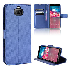 Handytasche Stand Schutzhülle Flip Leder Hülle BY1 für Sony Xperia 8 Lite Blau