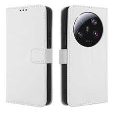 Handytasche Stand Schutzhülle Flip Leder Hülle BY1 für Xiaomi Mi 13 Ultra 5G Weiß