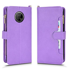 Handytasche Stand Schutzhülle Flip Leder Hülle BY2 für Nokia G300 5G Violett
