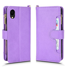 Handytasche Stand Schutzhülle Flip Leder Hülle BY2 für Samsung Galaxy A22 5G SC-56B Violett