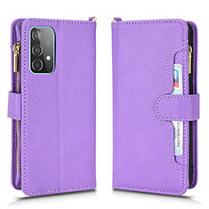 Handytasche Stand Schutzhülle Flip Leder Hülle BY2 für Samsung Galaxy A52 5G Violett