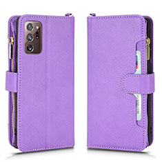 Handytasche Stand Schutzhülle Flip Leder Hülle BY2 für Samsung Galaxy Note 20 Ultra 5G Violett