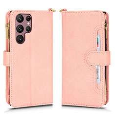 Handytasche Stand Schutzhülle Flip Leder Hülle BY2 für Samsung Galaxy S24 Ultra 5G Rosegold
