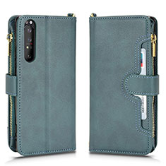 Handytasche Stand Schutzhülle Flip Leder Hülle BY2 für Sony Xperia 1 II Grün