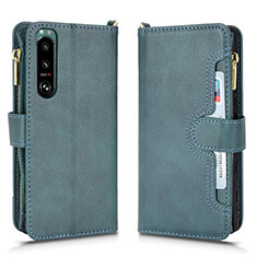 Handytasche Stand Schutzhülle Flip Leder Hülle BY2 für Sony Xperia 5 III Grün