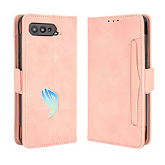 Handytasche Stand Schutzhülle Flip Leder Hülle BY3 für Asus ROG Phone 5s Rosa