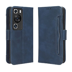 Handytasche Stand Schutzhülle Flip Leder Hülle BY3 für Huawei P60 Blau